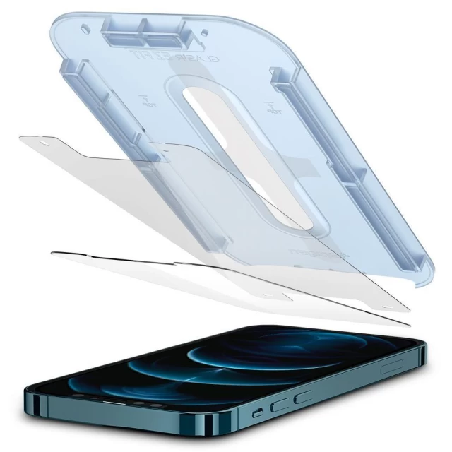 Защитное стекло Spigen для iPhone 12 Pro Max Glas.tR EZ Fit (2 Pack) (AGL01791)