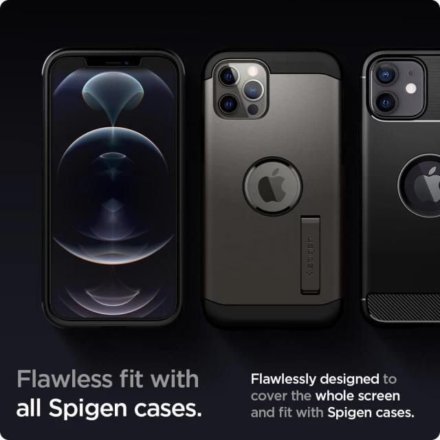 Защитное стекло Spigen для iPhone 12 | 12 Pro Glas.tR EZ Fit (2 Pack) (AGL01801)