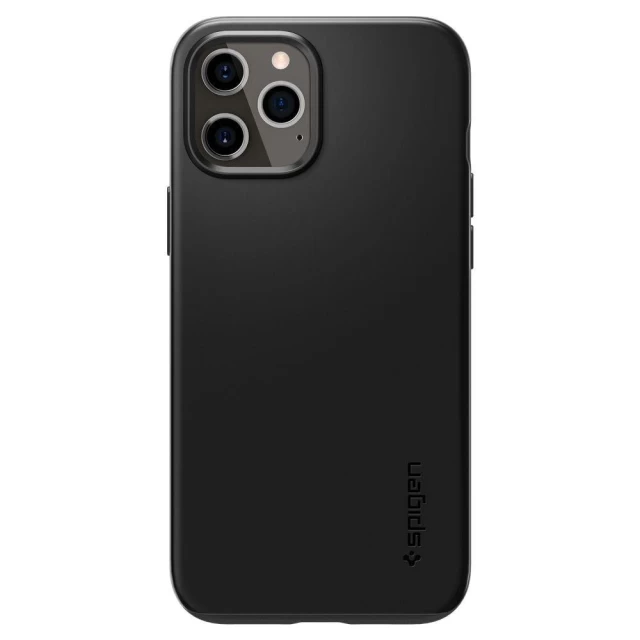 Чохол Spigen для iPhone 12 | 12 Pro Thin Fit Black (ACS01696)
