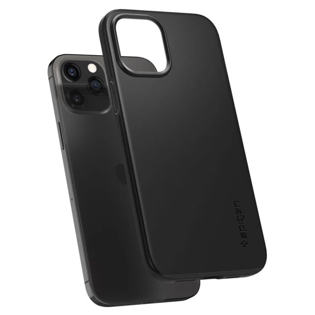 Чохол Spigen для iPhone 12 | 12 Pro Thin Fit Black (ACS01696)