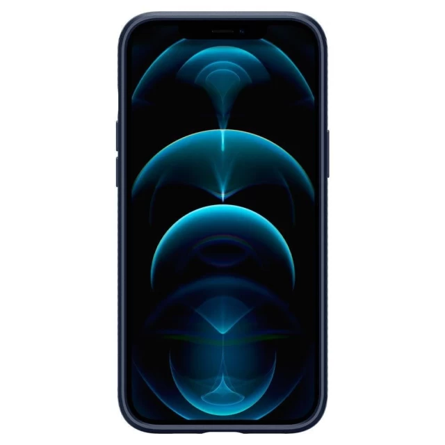 Чохол Spigen для iPhone 12 | 12 Pro Liquid Air Navy Blue (ACS02250)