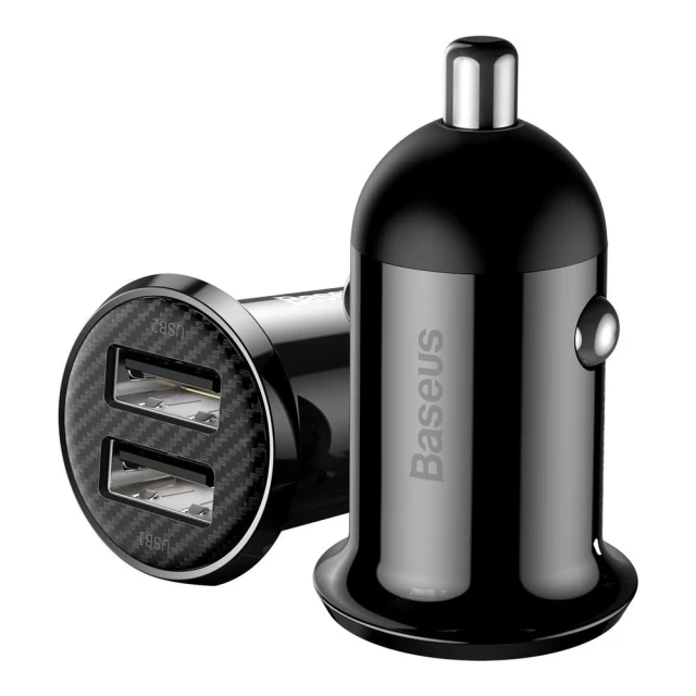 Автомобільний зарядний пристрій Baseus Grain Pro 2USB Black (CCALLP-01)