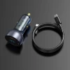 Автомобільний зарядний пристрій Baseus Particular Digital Display PPS Dual Quick Charger 65W USB Type-C with Cable Type-C to Type-C 100W Dark Gray (