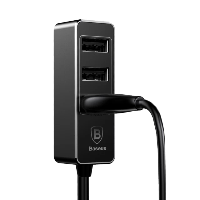 Автомобільний зарядний пристрій Baseus Enjoy Together Four Interfaces 4 USB Black (CCTON-01)