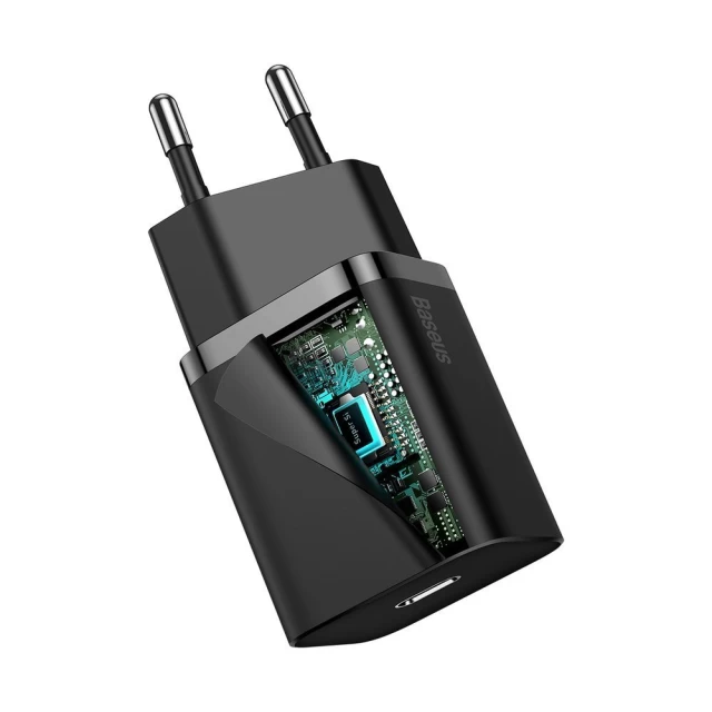 Сетевое зарядное устройство Baseus Super Silicone PD 20W USB-C Black (CCSUP-B01)