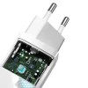 Мережевий зарядний пристрій Baseus GaN2 Lite QC 65W 2xUSB-C White (CCGAN2L-E02)