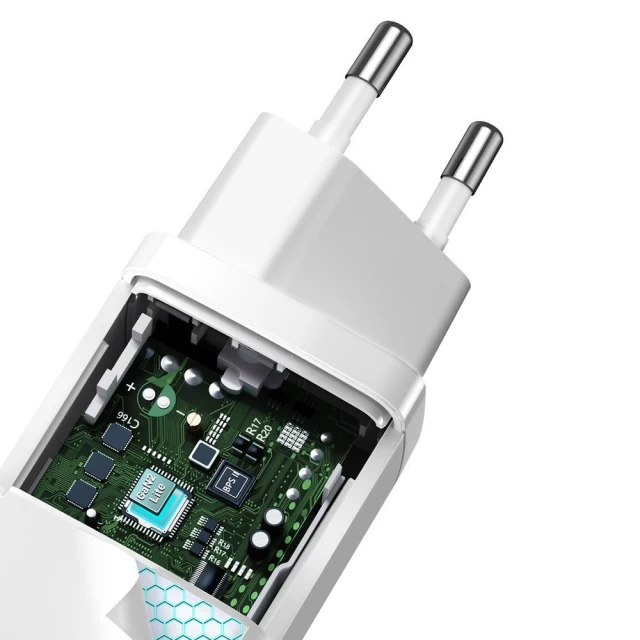 Сетевое зарядное устройство Baseus GaN2 Lite QC 65W 2xUSB-C White (CCGAN2L-E02)