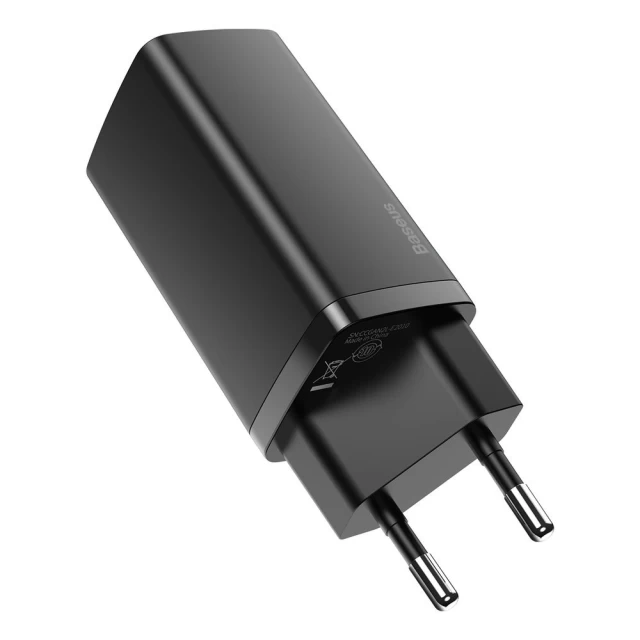 Сетевое зарядное устройство Baseus GaN2 Lite QC 65W 2xUSB-C Black (CCGAN2L-E01)