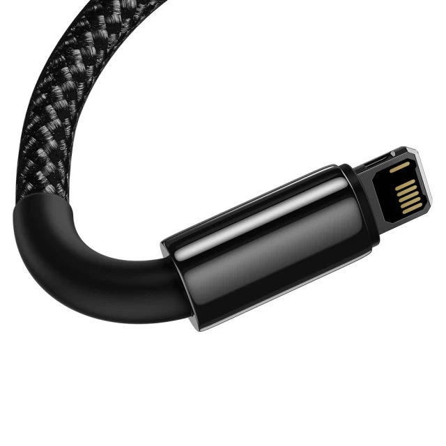 Кабель Baseus Tungsten Gold Fast Charging USB-A to Lightning 2m Black (CALWJ-A01)