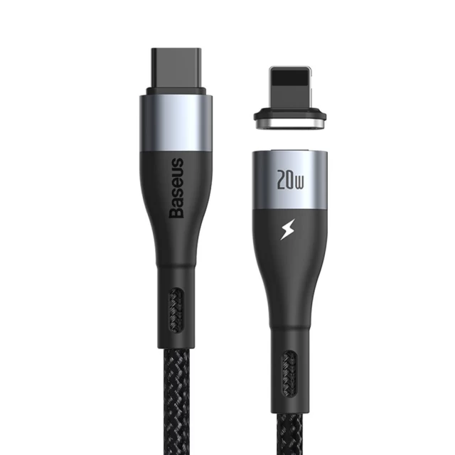 Кабель Baseus Zinc Magnetic Safe Fast Charging PD USB-C to Lightning 1m Black (CATLXC-01)