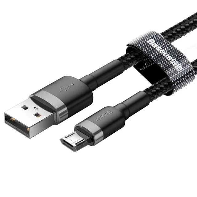 Кабель Baseus Cafule USB-A to Micro-USB 3m Black/Grey (CAMKLF-HG1)