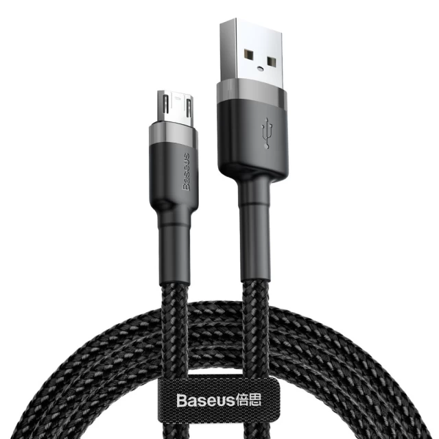 Кабель Baseus Cafule USB-A to Micro-USB 3m Black/Grey (CAMKLF-HG1)