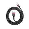 Кабель Baseus Cafule USB-A to USB-C 1m Black/Red (CATKLF-B91)