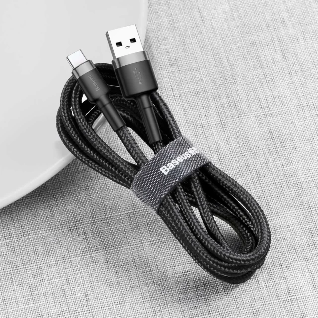 Кабель Baseus Cafule USB-A to USB-C 3m Black/Grey (CATKLF-UG1)