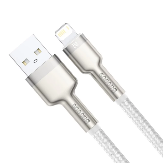 Кабель Baseus Cafule Metal USB-A to Lightning 1m White (CALJK-A02)
