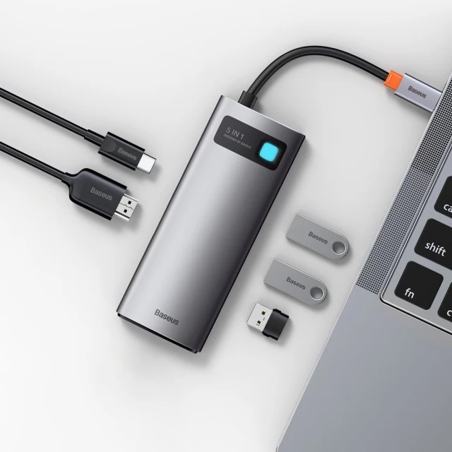 USB-хаб Baseus Multifunctional Metal Gleam 5-in-1 (CAHUB-CX0G)