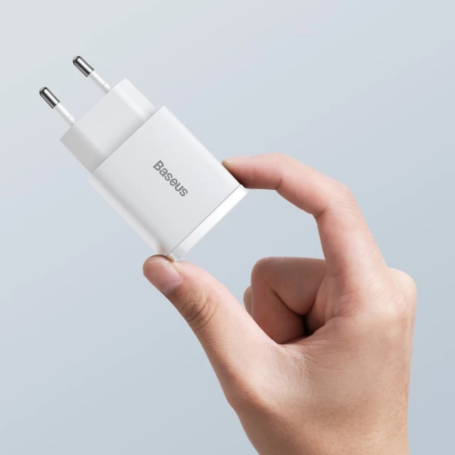 Мережевий зарядний пристрій Baseus Compact QC 20W USB-C | USB-A White (CCXJ-B02)