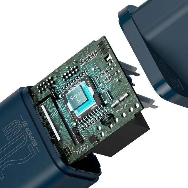 Мережевий зарядний пристрій Baseus Super Silicone PD 20W USB-C Blue (CCSUP-B03)