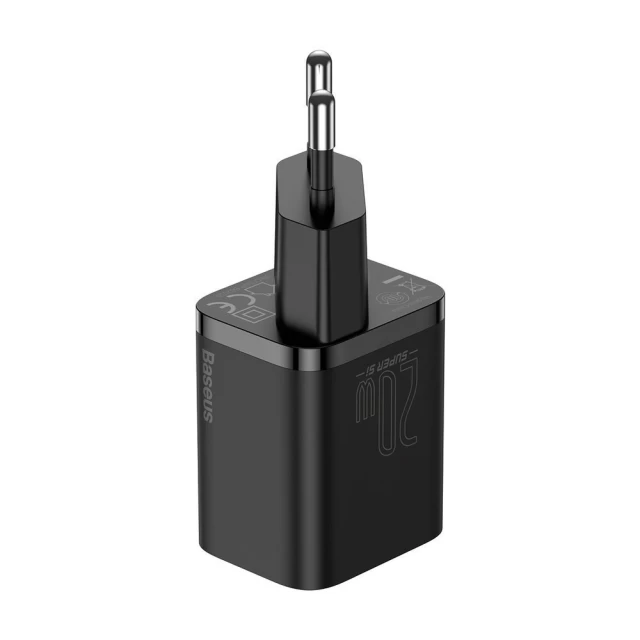 Сетевое зарядное устройство Baseus Super Silicone PD 20W USB-C with USB-C to Lightning Cable 1m Black (TZCCSUP-B01)