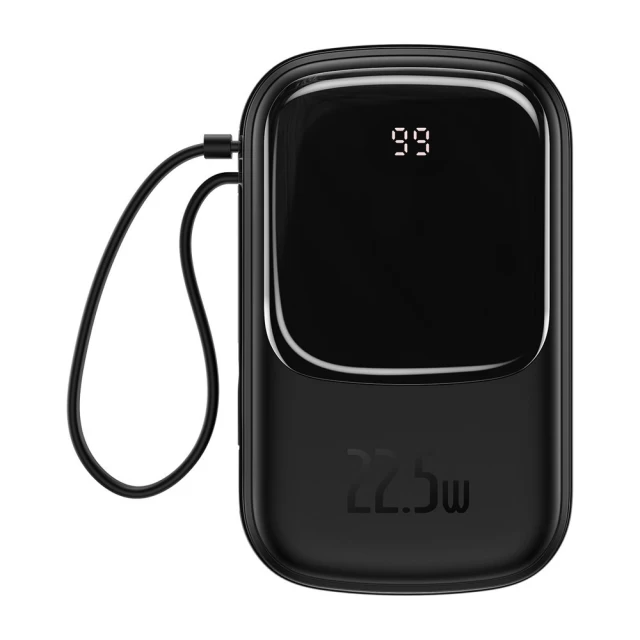 Портативное зарядное устройство Baseus Q Pow Digital Display 22.5W 20000 mAh with USB-C Cable Black (PPQD-I01)