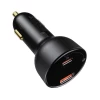 Автомобільний зарядний пристрій Baseus Superme Digital Display PPS/QC USB-A/USB-C with USB-C to USB-C Cable 1m Black (TZCCZX-01)