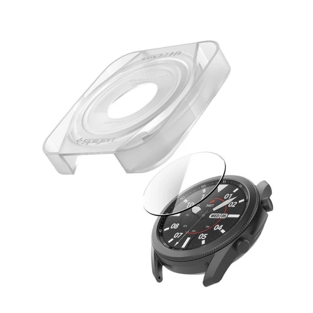Защитное стекло Spigen для Galaxy Watch 45 mm EZ FiT GLAS.tR (2 pack) (AGL01843)