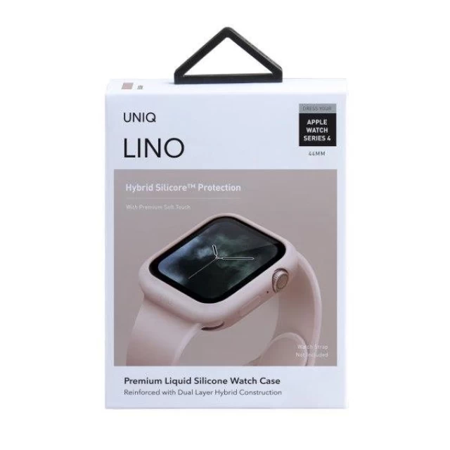 Чохол Uniq Lino для Apple Watch 4 | 5 | 6 | SE 44 mm Pink/Blush Pink (UNIQ-44 mm-LINOPNK)
