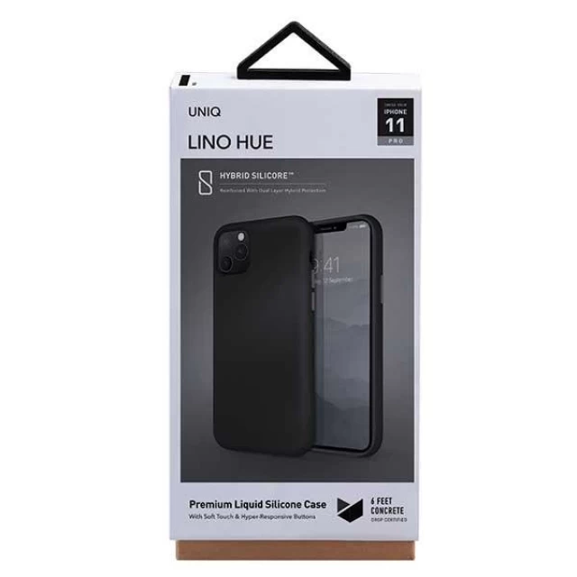 Чохол Uniq Lino Hue для iPhone 11 Pro Black (UNIQ-IP5.8HYB(2019)-LINOHBLK)