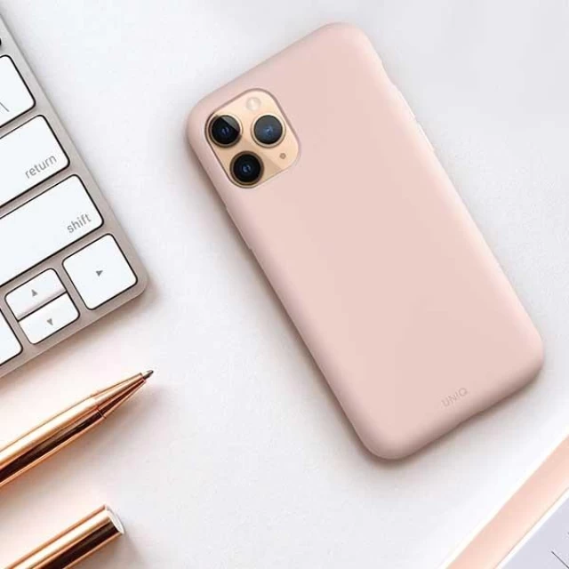 Чохол Uniq Lino Hue для iPhone 11 Pro Blush Pink (UNIQ-IP5.8HYB(2019)-LINOHPNK2)