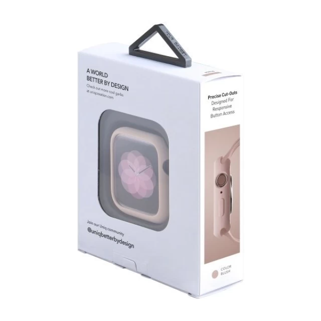 Чехол Uniq Lino для Apple Watch 4 | 5 | 6 | SE 40 mm Pink/Blush Pink (UNIQ-40 mm-LINOPNK)