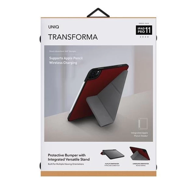 Чехол Uniq Transforma Rigor для iPad Pro 11 2020 Red/Coral Red (8886463673492)