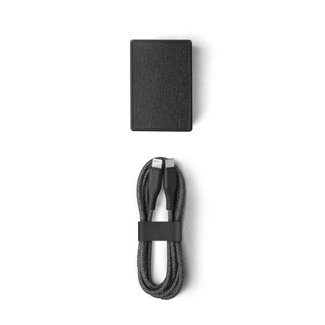 Мережевий зарядний пристрій UNIQ Votre Slim PD 18W USB-C with USB-C to Lightning MFi Cable Charcoal Black (UNIQ-VOTRESLBUN(EU)-BLK)