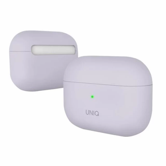 Чохол Uniq Lino Silicone для AirPods Pro Lilac Lavender (8886463672846)