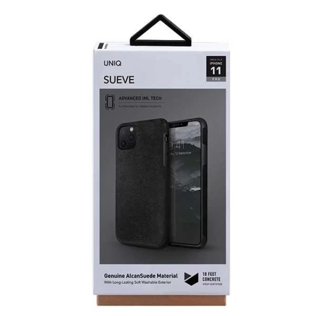 Чехол Uniq Sueve для iPhone 11 Pro Charcoal Grey (8886463670989)