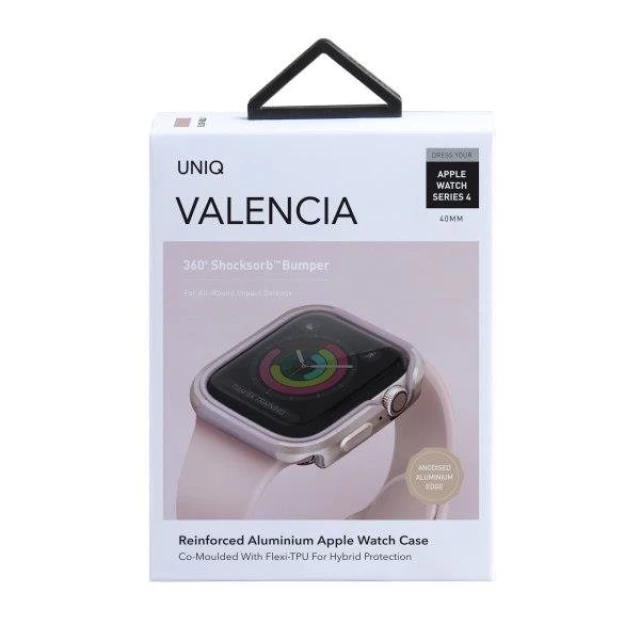 Чохол Uniq Valencia для Apple Watch Series 4 | 5 | 6 | SE 40 mm Blush Gold Pink (NIQ-40 mm-VALPNK)