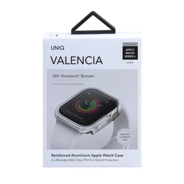 Чохол Uniq Valencia для Apple Watch Series 4 | 5 | 6 | SE 40 mm Titanium Silver (UNIQ-40 mm-VALSIL)