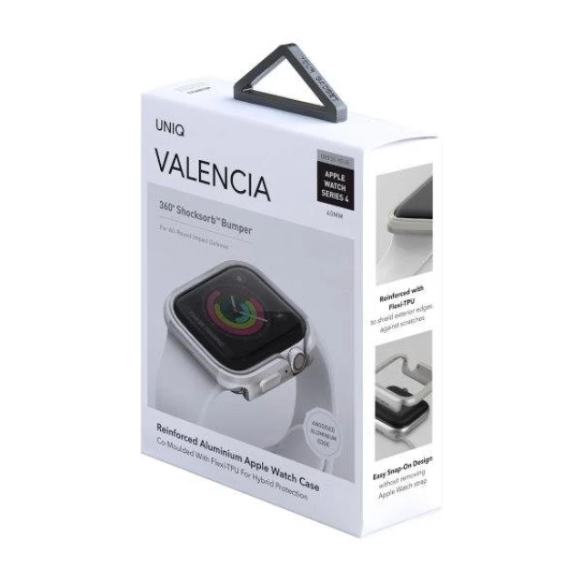 Чехол Uniq Valencia для Apple Watch Series 4 | 5 | 6 | SE 40 mm Titanium Silver (UNIQ-40 mm-VALSIL)