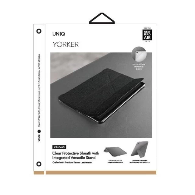 Чехол Uniq Yorker Kanvas для iPad Air 10.5 | iPad Pro 10.5 2019 Black/Ebony Black (8886463669389)