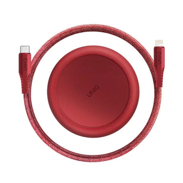Кабель Uniq MFI Halo USB-C- Lightning 18W 1.2 m Red / Carmine Red (UNIQ-HALO(CTMFI)-RED)