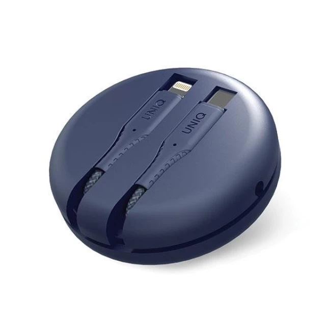 Кабель Uniq MFI Halo USB-C- Lightning 18W 1.2 m Blue / Marine Blue (UNIQ-HALO(CTMFI)-BLUE)