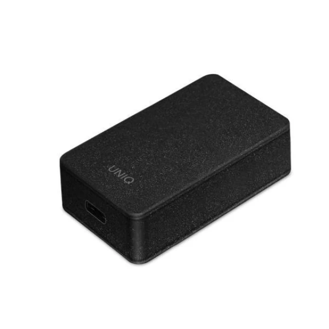 Мережевий зарядний пристрій UNIQ Versa Slim PD 18W USB-C with USB-C to USB-C Cable 1.2m Charcoal Black (UNIQ-VERSASLBUN(EU)-BLK)