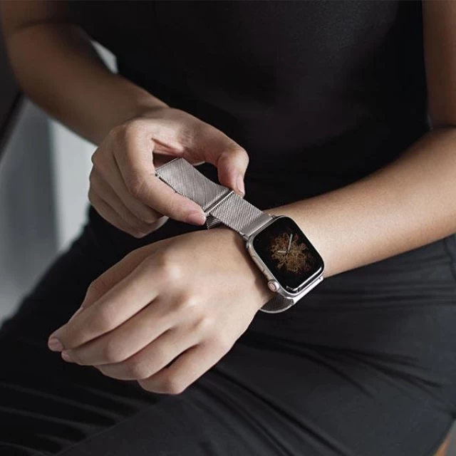 Ремінець Uniq Dante для Apple Watch 49 | 45 | 44 | 42 mm Sterling Silver (UNIQ-44MM-DANSIL)