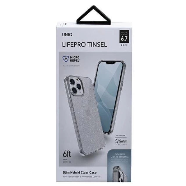 Чохол Uniq LifePro Tinsel для iPhone 12 Pro Max Lucent Clear (UNIQ-IP6.7HYB(2020)-LPRTCLR)