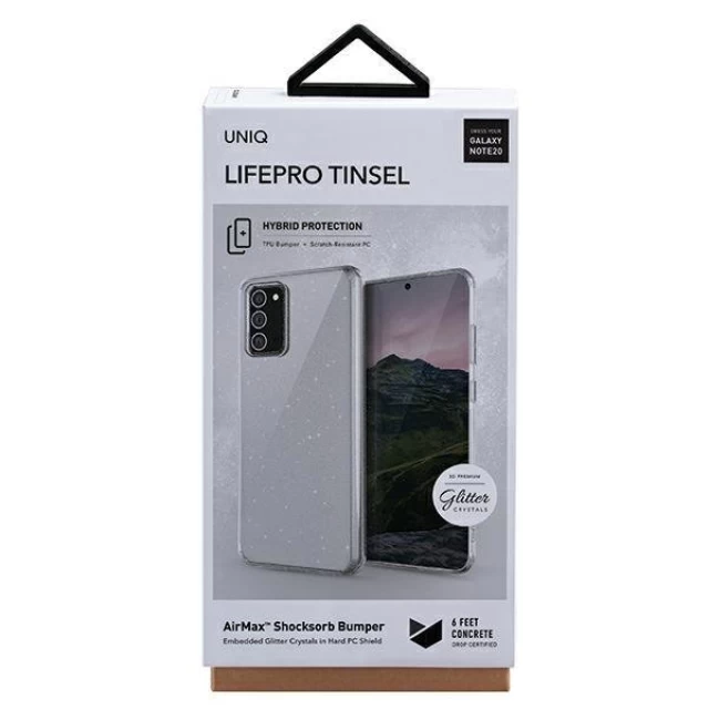 Чехол Uniq LifePro Tinsel для Samsung Galaxy Note 20 N980 Lucent Clear (UNIQ-GN20HYB-LPRTCLR)