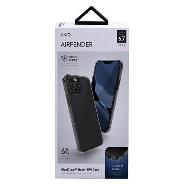 Чохол Uniq Air Fender для iPhone 12 Pro Max Smoked Grey (UNIQ-IP6.7HYB(2020)-AIRFGRY)