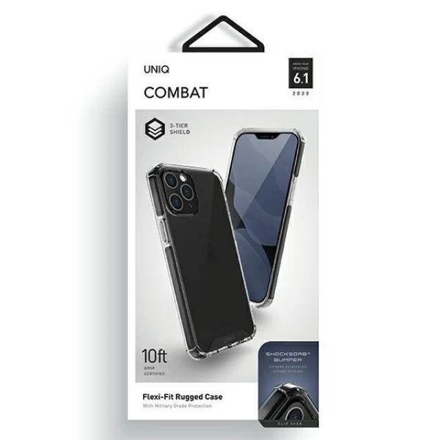 Чехол Uniq Combat для iPhone 12 | 12 Pro Carbon Black (8886463674499)