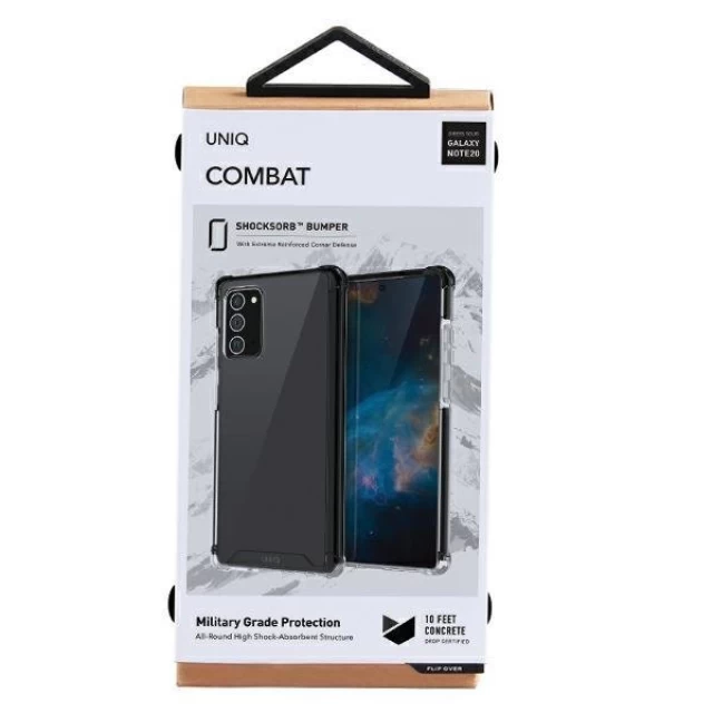 Чехол Uniq Combat для Samsung Galaxy Note 20 N980 Carbon Black (UNIQ-GN20HYB-COMBLK)