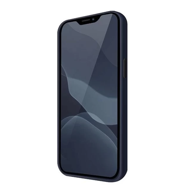 Чохол Uniq Lino Hue для iPhone 12 Pro Max Marine Blue Antimicrobial (UNIQ-IP6.7HYB(2020)-LINOHBLU)