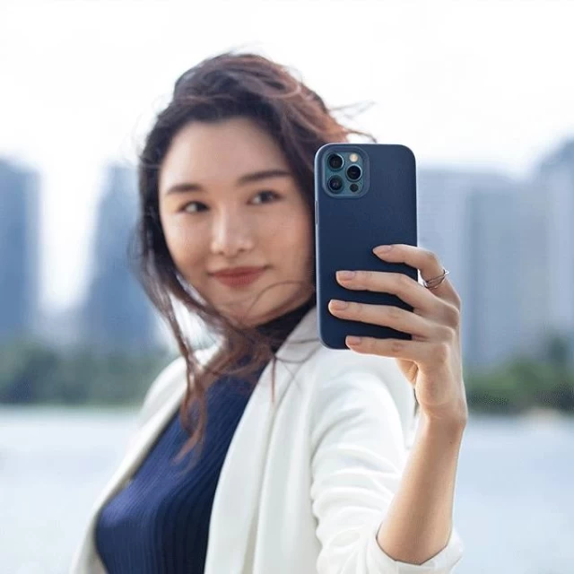 Чехол Uniq Lino Hue для iPhone 12 Pro Max Marine Blue Antimicrobial (UNIQ-IP6.7HYB(2020)-LINOHBLU)