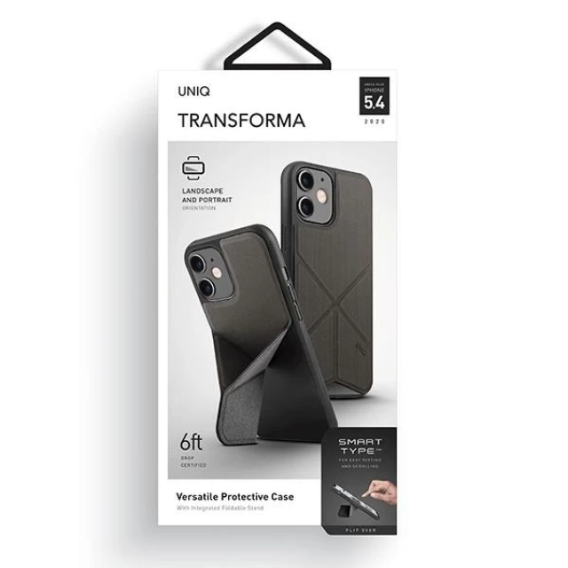 Чохол Uniq Transforma для iPhone 12 mini Charcoal Grey (UNIQ-IP5.4HYB(2020)-TRSFGRY)